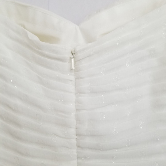 NWT Jules & Cleo White Shimmery Polka DotShort Sleeve Mini Dress Size 2 - Picture 6 of 13